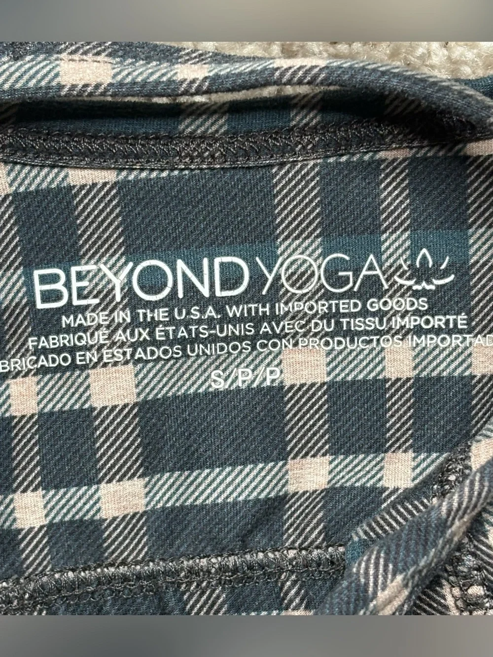 Beyond Yoga Plaid Sports Bra